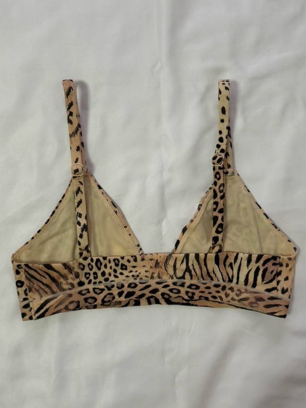 Skims Fits Everybody Triangle Bralette in Sand Multi Animal - Picture 3 of 3